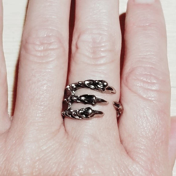 925 Sterling Silver Ring Dragon Claw STATEMENT - Picture 5 of 8